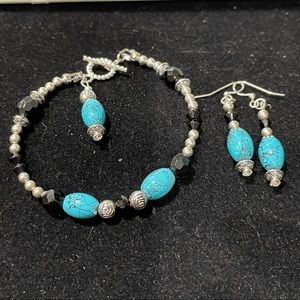 Handmade Earrings and Bracelet Set